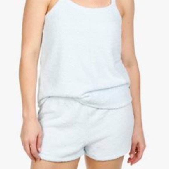 Bearpaw Womens Teddy Bear Pajama Shorts 2-Pc Set super soft Light Blue NWT/NEW - Picture 4 of 15